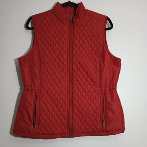 Relativity Quilted Red Vest‎ L